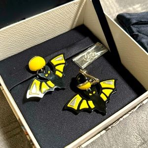 Prada Comic collection Earrings Bat black and Yellow